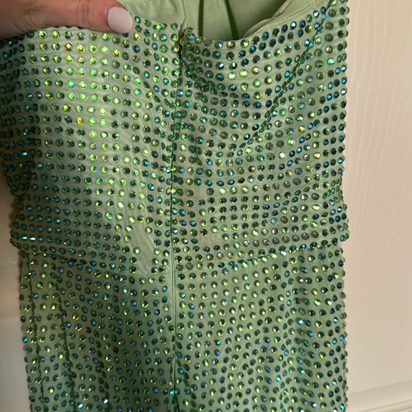 Oh Polly Daleyza Embellished Strapless Gown Size 0 - Picture 3 of 4